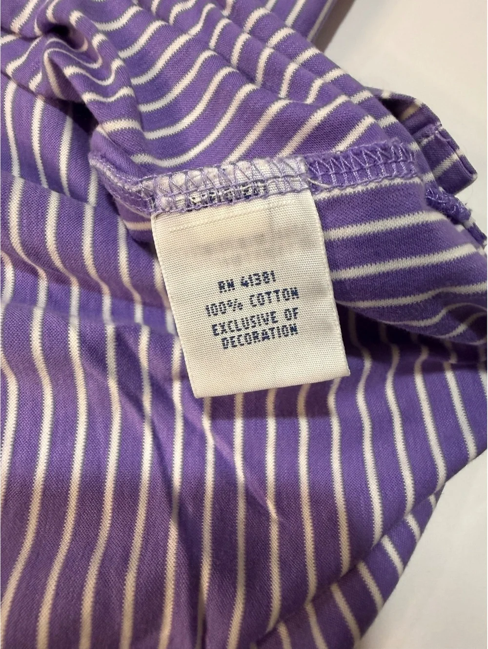 Polo Ralph Lauren Polo Shirt Men’s XL Purple White Striped Cotton Pony Logo